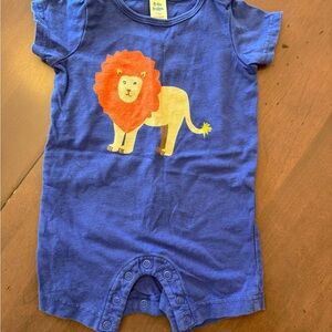 Boden Blue Bodysuit with Orange Lion